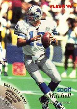 Scott Mitchell Detroit Lions 1996 Fleer NFL #43